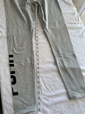 Puma Light Gray Heather Leggings with Black Logo